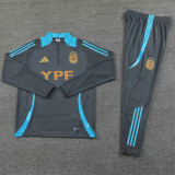 24-25 Argentina Grey Kids Half Pull Tracksuit (童装)(半拉链)