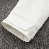 24-25 Flamengo White Hooded Windbreaker Fabric Cotton Coat #G204(黄标)