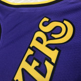 22-23 LAKERS JAMES #6 Purple Top Quality Hot Pressing NBA Jersey (Trapeze Edition)
