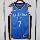 22-23 OKC Thunder HOLMGREN #7 Blue City Edition Top Quality Hot Pressing NBA Jersey