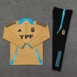 24-25 Argentina Earthy Yellow Kids Half Pull Tracksuit (童装)(半拉链)