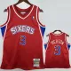 1996-97 76ERS IVERSON #3 Red Retro Top Quality Hot Pressing NBA Jersey