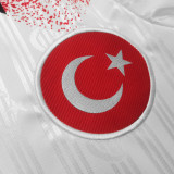 1996 Turkey White Retro Soccer Jersey