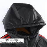 23-24 Spain Black Hooded Cotton Coat Red Edge (红色边) 棉衣