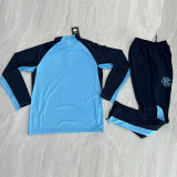 24-25 Rangers Blue Half Pull Tracksuit (Pants Have Pocket)(半拉链)