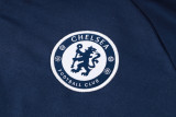 24-25 CHE Royal blue Hoodie Half Pull Tracksuit #F552半拉连帽