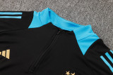 24-25 Argentina Black Half Pull Tracksuit (半拉链)