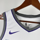 22-23 KINGS FOX #5 White Home Top Quality Hot Pressing NBA Jersey(V领）
