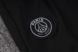 24-25 PSG Black Half Pull Tracksuit (半拉链)(红色领)