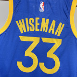 22-23 WARRIORS WISEMAN #33 Blue Top Quality Hot Pressing NBA Jersey (V领)