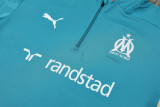 24-25 Marseille Lake blue Half Pull Tracksuit (半拉链)