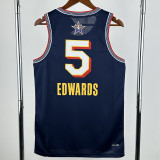 25-26 ALL-STAR EDWARDS #5 Royal blue Top Quality Hot Pressing NBA Jersey