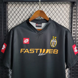 2001-2002 JUV Away Black Retro Soccer Jersey