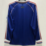 1998 France Home Long Sleeve Retro Soccer Jersey (长袖)(右胸带小字)
