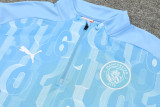 24-25 Man City Light blue Half Pull Tracksuit (半拉链)(印花)