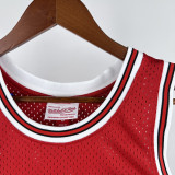 1984-85 BULLS JORDAN #23 Red Retro Top Quality Hot Pressing NBA Jersey(圆领）