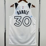 24-25 Timberwolves RANDLE #30 White City Edition Top Quality Hot Pressing NBA Jersey