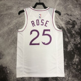 2018-19 Timberwolves ROSE #25 White Retro Top Quality Hot Pressing NBA Jersey