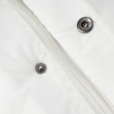24-25 Flamengo White Hooded Windbreaker Fabric Cotton Coat #G204(黄标)