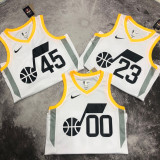 22-23 JAZZ CLARKSON #00 White Top Quality Hot Pressing NBA Jersey