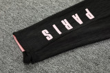 24-25 PSG Black Half Pull Tracksuit (半拉链)(粉色领)