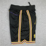 Lakers Black City Edition Top Quality NBA Pocket Pants *湖人队