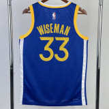 22-23 WARRIORS WISEMAN #33 Blue Top Quality Hot Pressing NBA Jersey (V领)