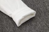24-25 Sao Paulo White Hooded Windbreaker Fabric Cotton Coat #G260