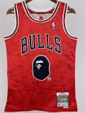 2023 BULLS & BAPE #93 Red Top Quality Hot Pressing NBA Jersey(猿人头)