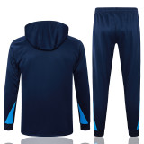 24-25 CHE Royal blue Hoodie Half Pull Tracksuit #F552半拉连帽