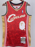 2023 Cleveland Cavaliers & BAPE #93 Red Top Quality Hot Pressing NBA Jersey