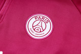 24-25 PSG Jujube red Hoodie Half Pull Tracksuit #F598半拉连帽