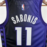 23-24 Kings SABONIS #11 Purple Top Quality Hot Pressing NBA Jersey (Trapeze Edition)飞人版