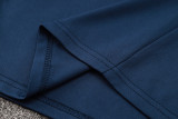 2024 JOM Royal blue Kids Half Pull Tracksuit (童装)(半拉链)