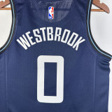 23-24 CLIPPERS WESTBROOK #0 Dark blue City Edition Top Quality Hot Pressing NBA Jersey