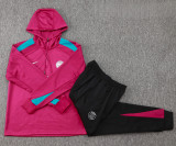 24-25 PSG Jujube red Hoodie Half Pull Tracksuit #F598半拉连帽