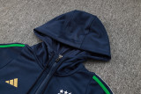 24-25 Italy Royal blue Hoodie Half Pull Tracksuit #F597半拉连帽