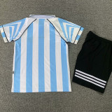 1996 Argentina Home Kids Retro Soccer Jersey