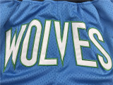 TIMBERWOLVES Light blue City Edition Top Quality NBA Pocket Pants #森林狼