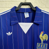 1980-1982 France Home Long Sleeve Retro Soccer Jersey (长袖)