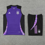 24-25 Germany Purple Black Tank top and shorts suit