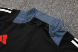 24-25 Man Utd Black Jacket Tracksuit #A796