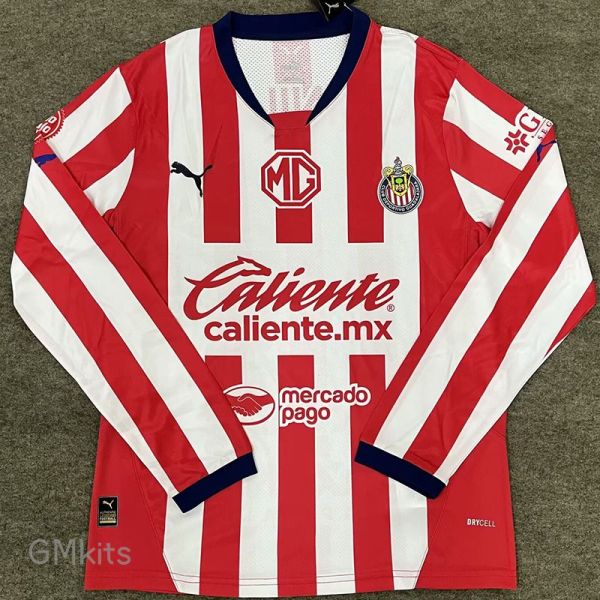 24-25 Chivas Home Long Sleeve Soccer Jersey (长袖)