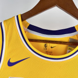 22-23 LAKERS O'NEAL #34 Yellow Top Quality Hot Pressing NBA Jersey(圆领)