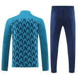 24-25 Marseille Lake blue Half Pull Tracksuit (半拉链)(金标)