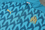 24-25 Marseille Lake blue Half Pull Tracksuit (半拉链)(金标)