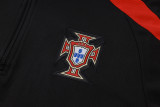 24-25 Portugal Black Half Pull Tracksuit (半拉链)