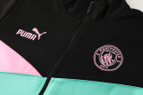 24-25 Man City Black Green Jacket Tracksuit #02
