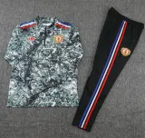 24-25 Man Utd Green Half Pull Tracksuit (半拉链)