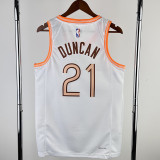 23-24 Sa Spurs DUNCAN #21 White City Edition Top Quality Hot Pressing NBA Jersey